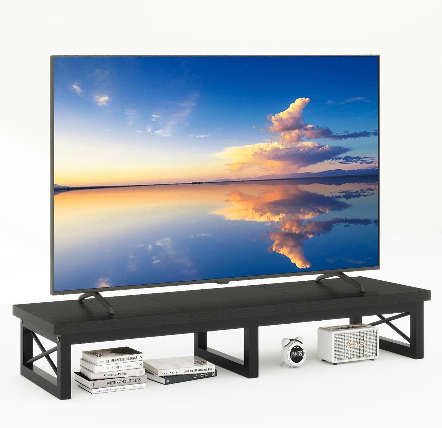 IBUYKE 45" TV Riser Stand with Storage Shelf for 32-60" TVs - Black
