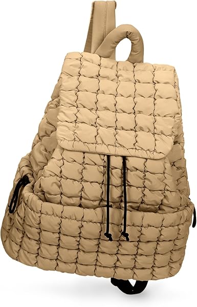 GSenhui Women’s Quilted 18 L Drawstring Backpack – Lightweight Travel Gym Bag
