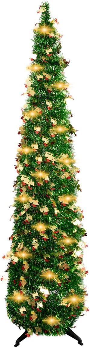 5ft Collapsible Artificial Christmas Tree – Easy Pop-Up Holiday Decor