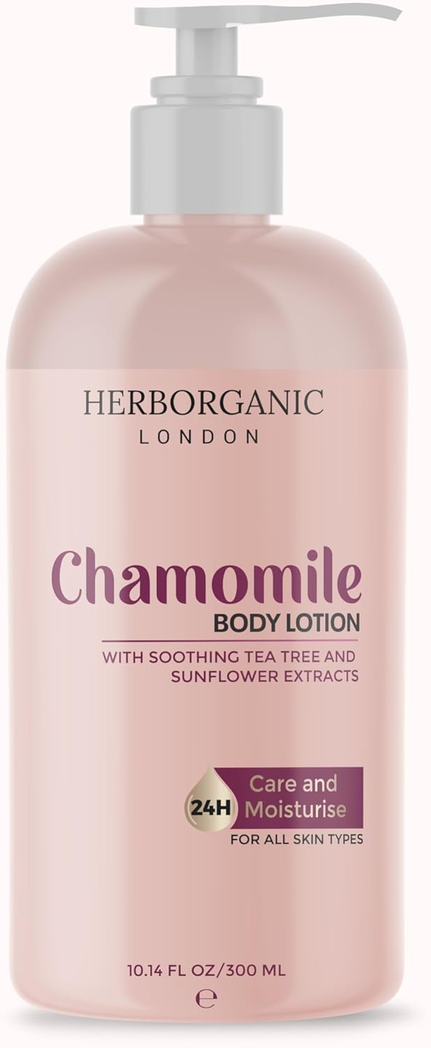 HERBORGANIC Calamine & Chamomile Body Lotion 300 ml – Soothing Moisturiser for Sensitive Skin
