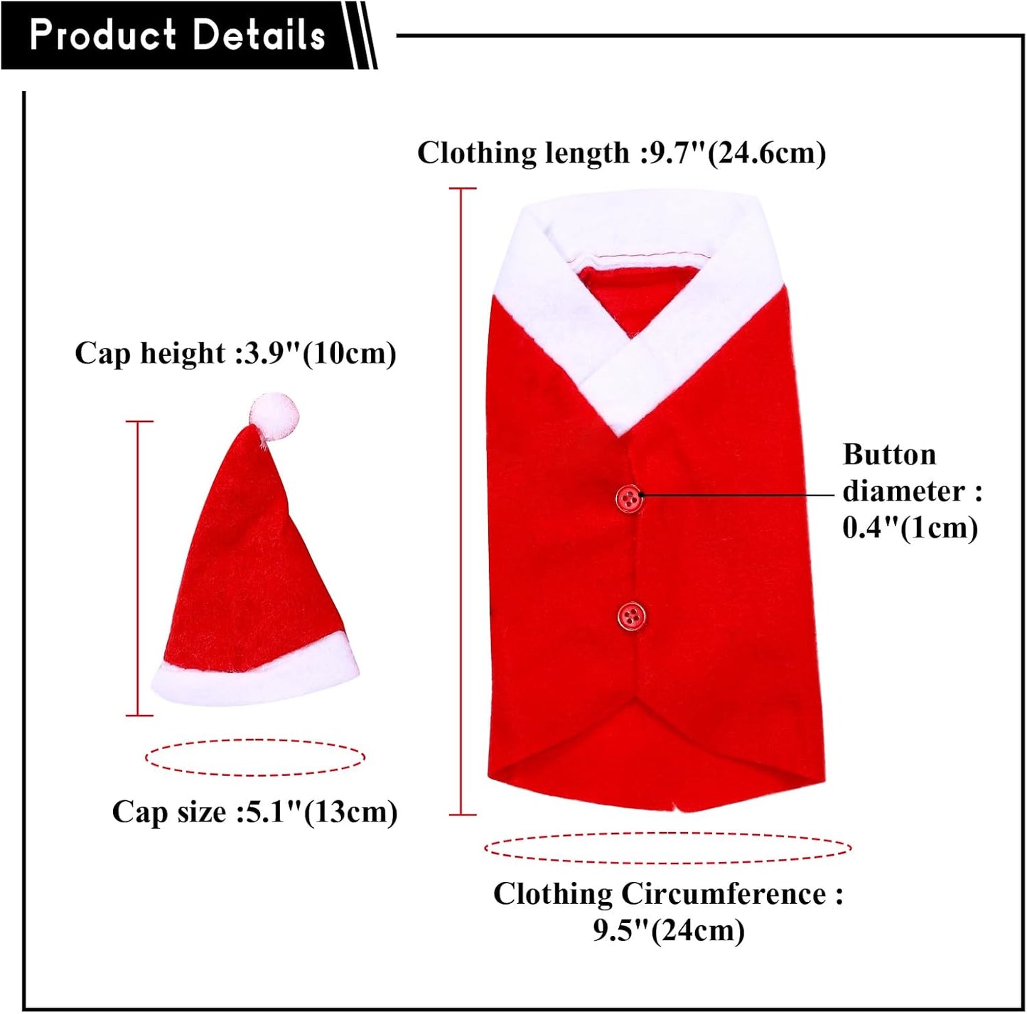 5 Pack Santa Wine Bottle Covers Christmas Table Decor Bottle Gift Bags B0DL9Z7TBC