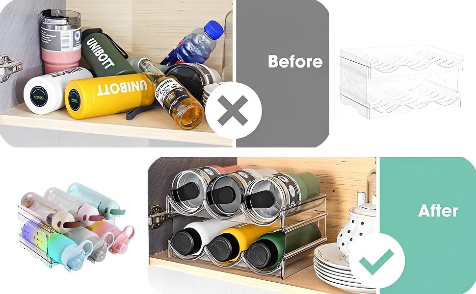 Bottle Drying Rack Free Standing Organiser 6 Bottles Kitchen Holder