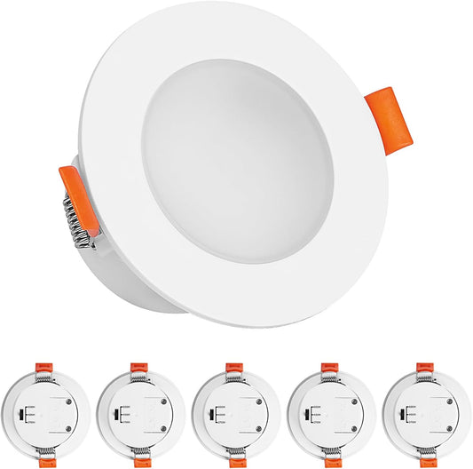 Eslas 5W IP65 3CCT LED Downlights – Waterproof Recessed Ceiling Lights (6 Pack)