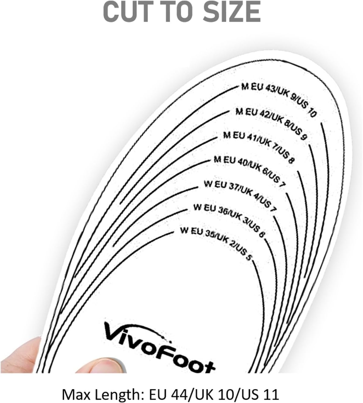 VivoFoot Premium Wool Insoles – 2 Pairs, Trimmable, Winter Warmers