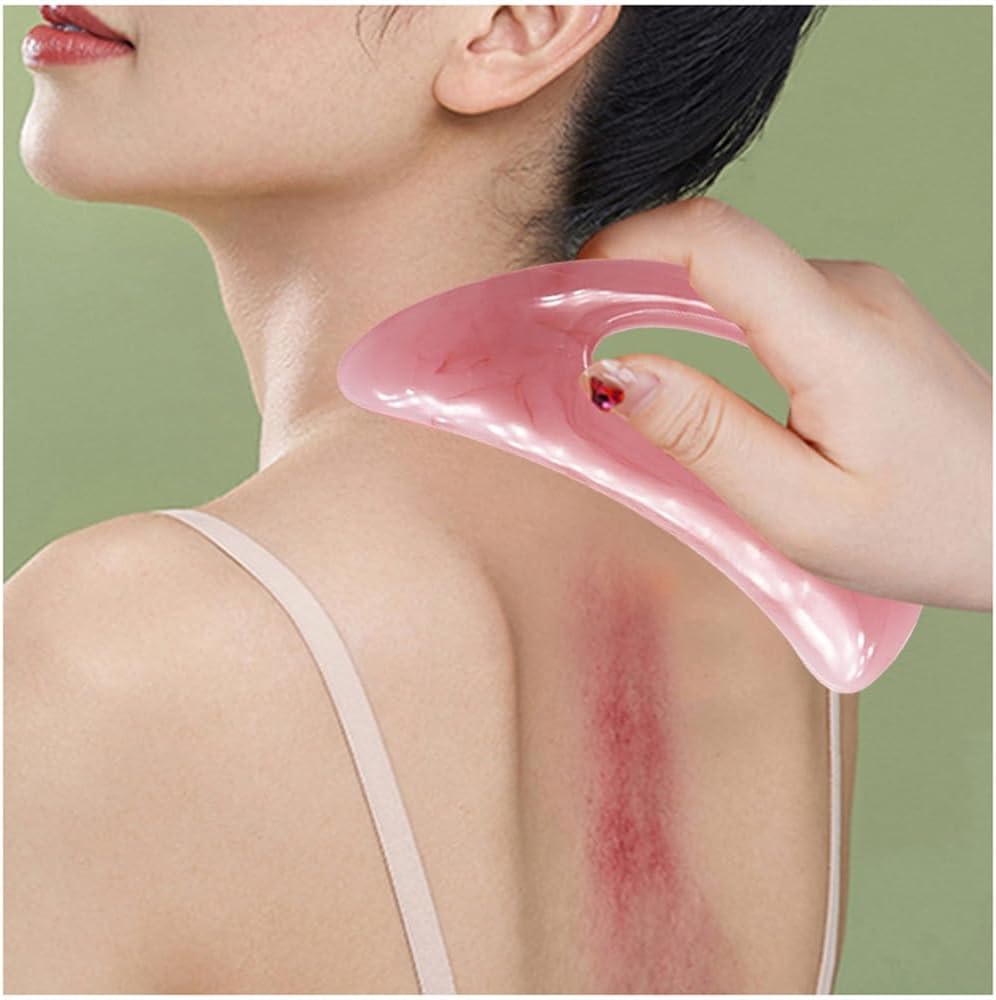 Large Pink Gua Sha Body Massage Tool Lymphatic Drainage Scraper