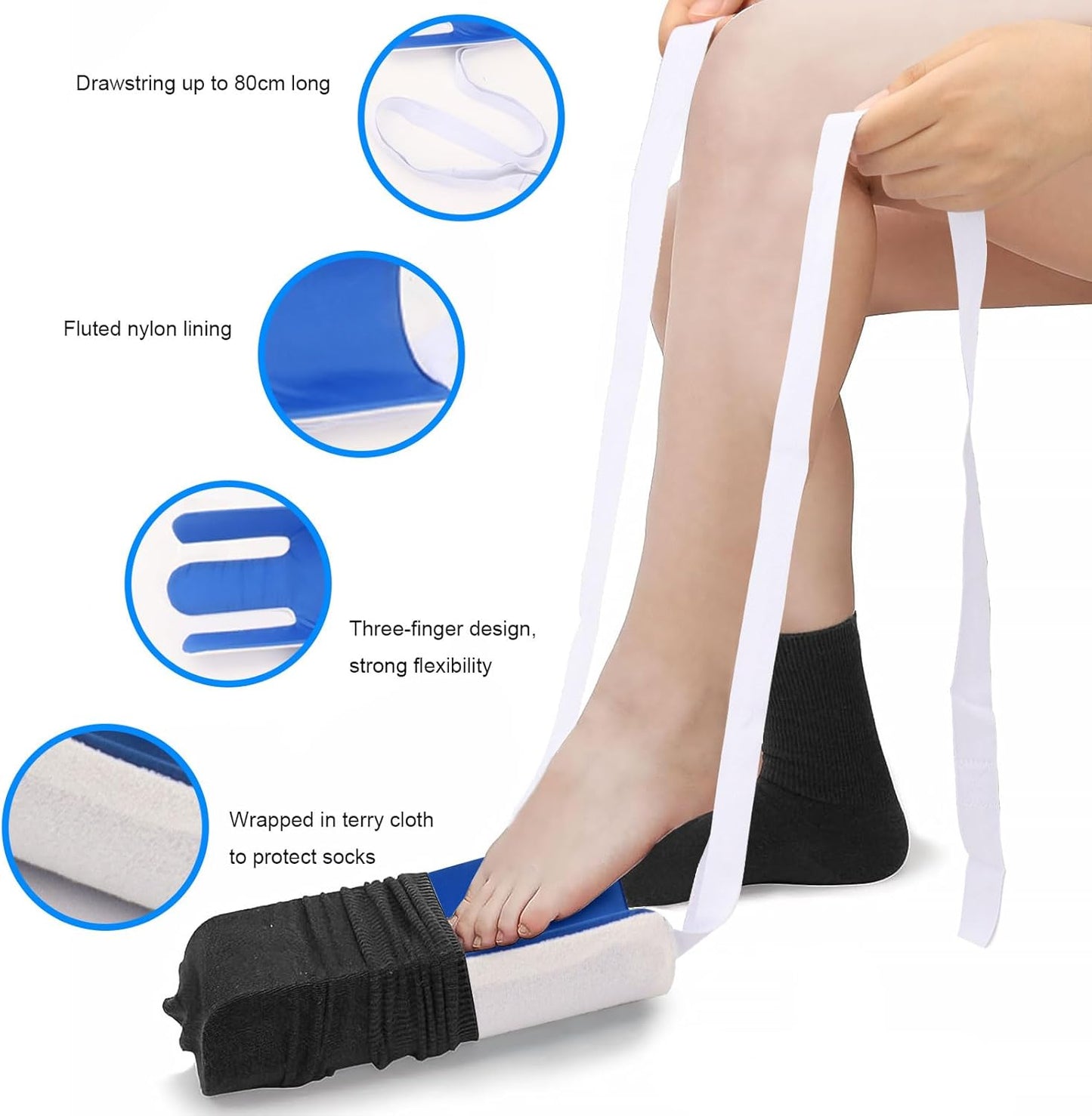 Extendable Shoehorn Long Handle Dressing Aid Sock Helper Mobility Tool
