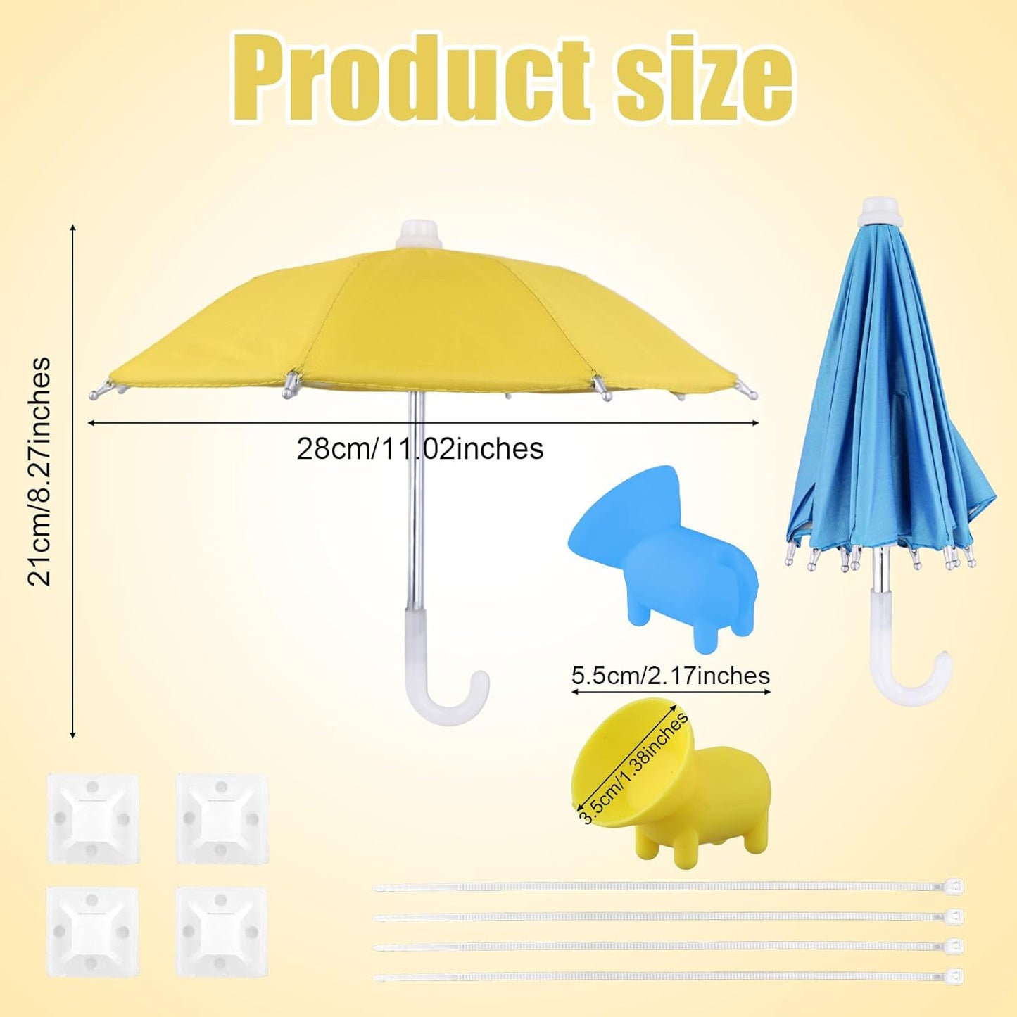 2x Phone Sun Shade Umbrella Anti-Glare Screen Protector Stand