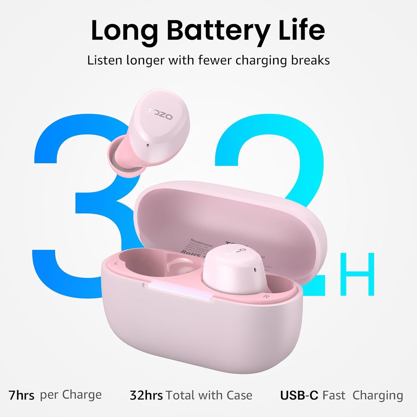 TOZO A1 Mini Wireless Earbuds Bluetooth 5.3 In‑Ear Headphones IPX5 Waterproof