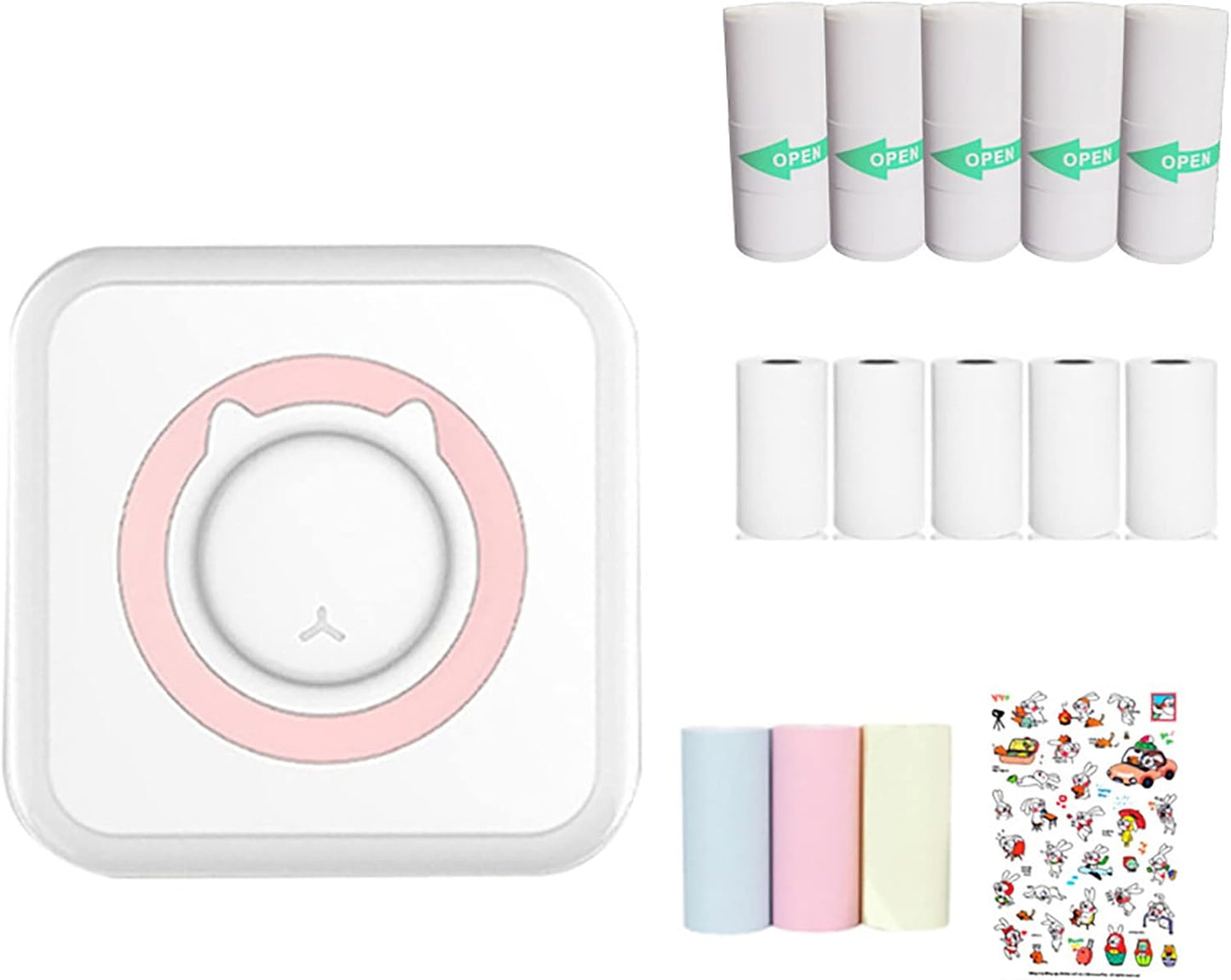 Mini Pocket Inkless Photo Printer with 12 Rolls | Wireless iOS/Android
