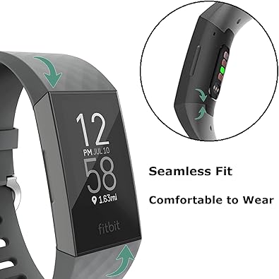 Fitbit Charge 4 3 Replacement Strap Adjustable Silicone Sport Band