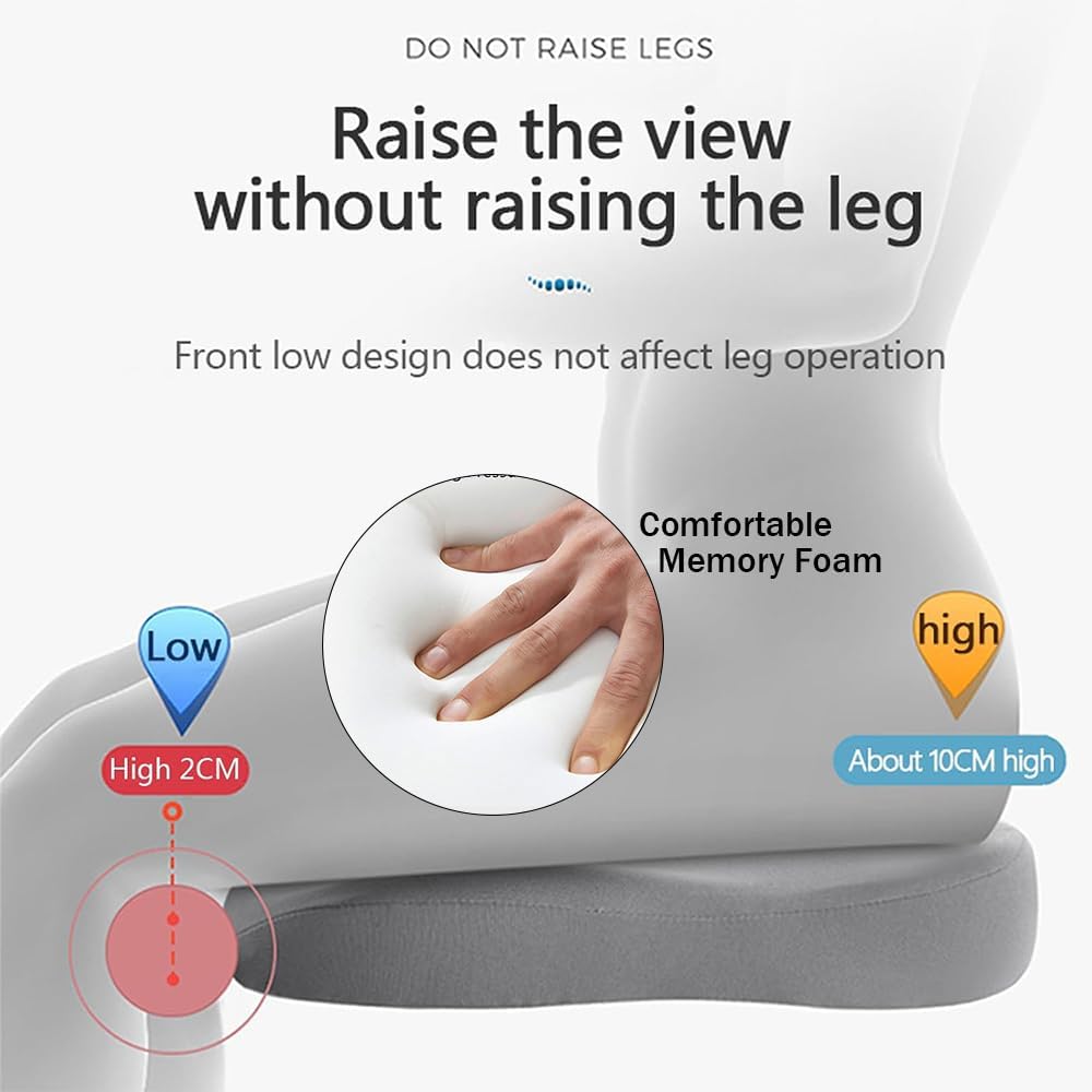 Memory Foam Car Seat Cushion Booster – Comfort & Height Support