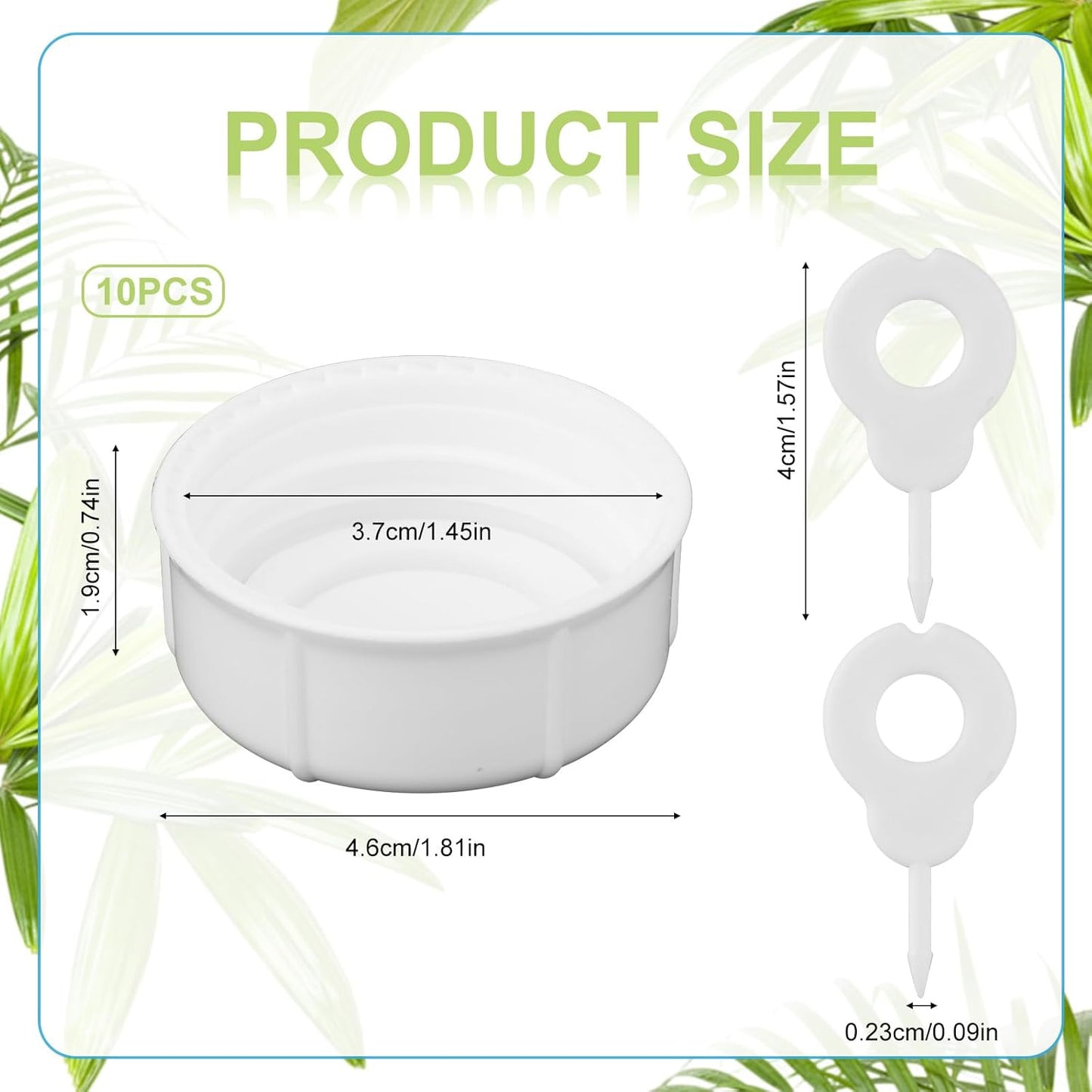 10 Narrow Baby Bottle Caps Storage Lids Replacement + Needles