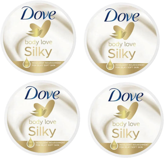 DOVE Body Love Silky Pampering Body Cream 4×300 ml – Deep Moisture, UK Seller