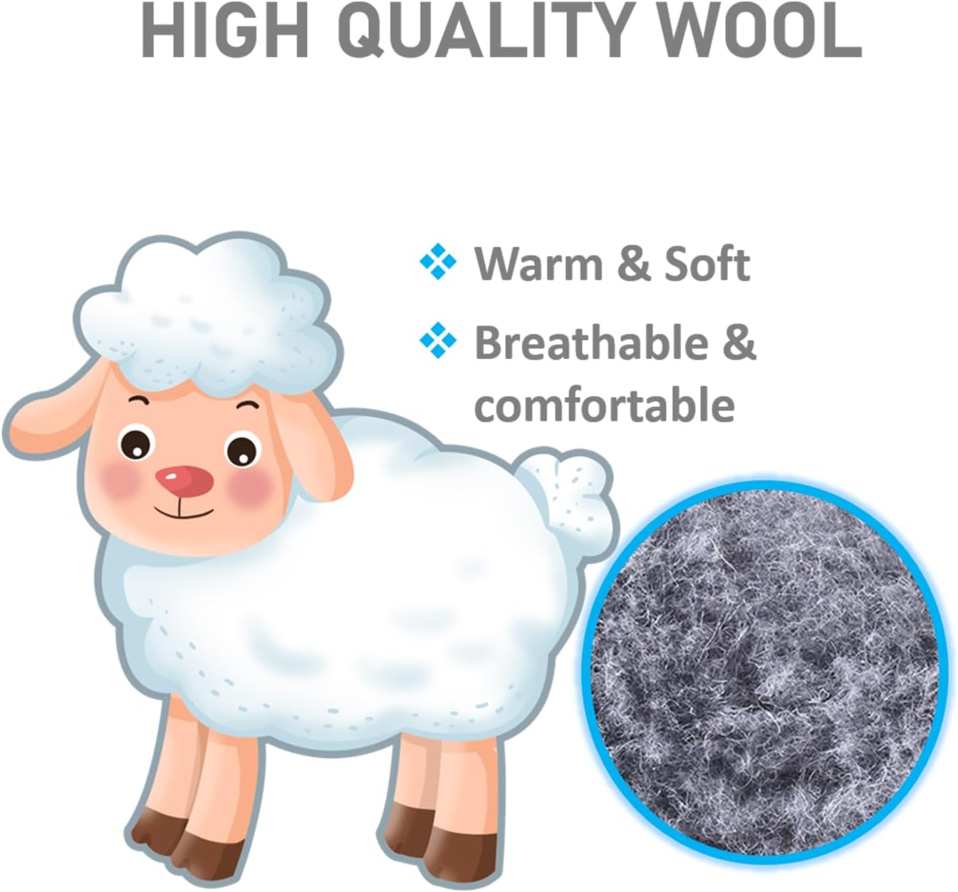 VivoFoot Premium Wool Insoles – 2 Pairs, Trimmable, Winter Warmers