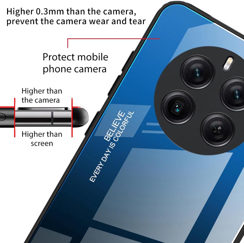 Realme 12 Pro Plus 5G Tempered Glass Protective Phone Case Blue Black