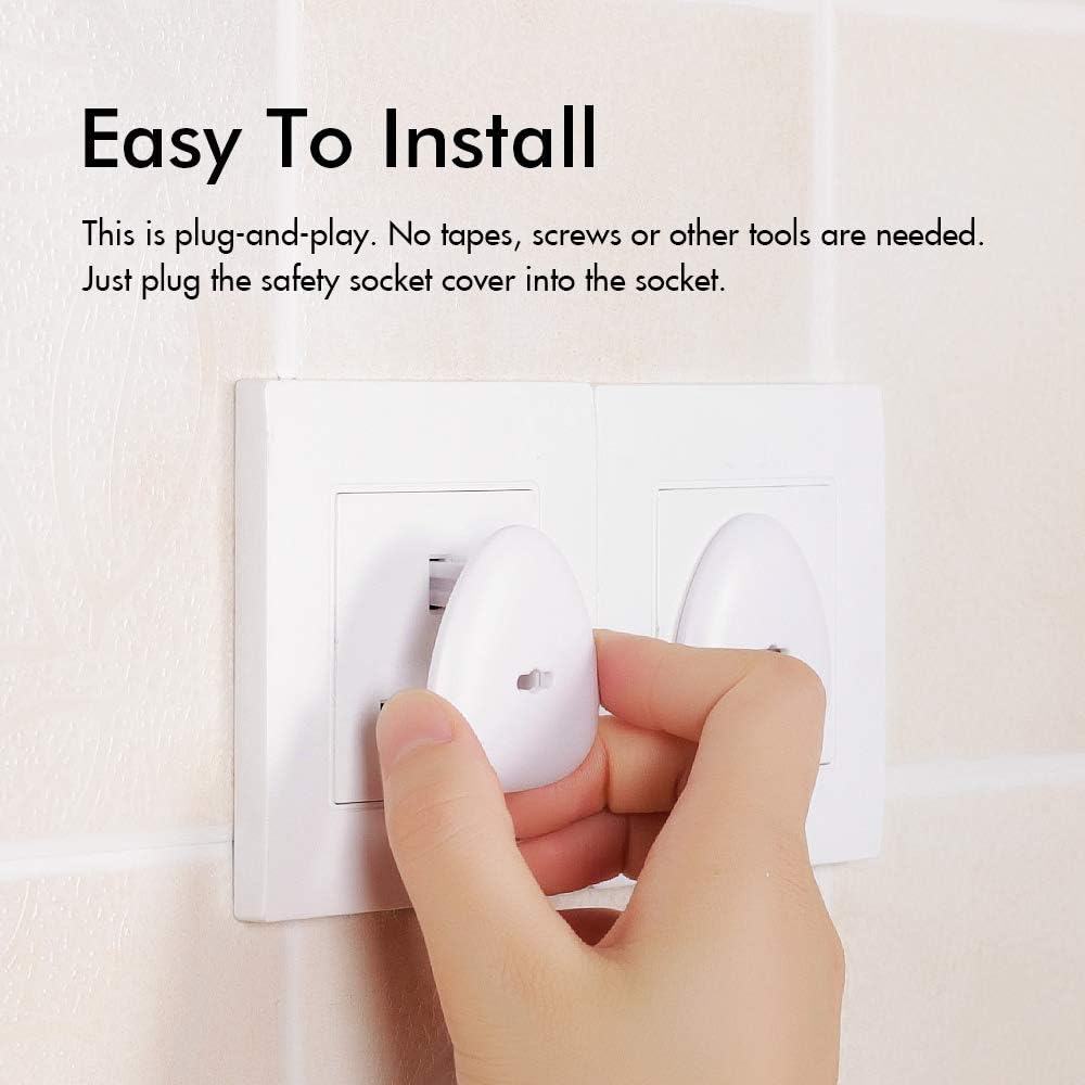 EUDEMON Baby Safety Socket Covers UK 18 Pack Three Hole Plug Protectors
