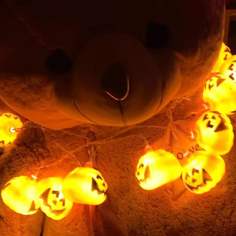 PAWARSO Halloween Pumpkin String Lights 3m 20 LED Waterproof