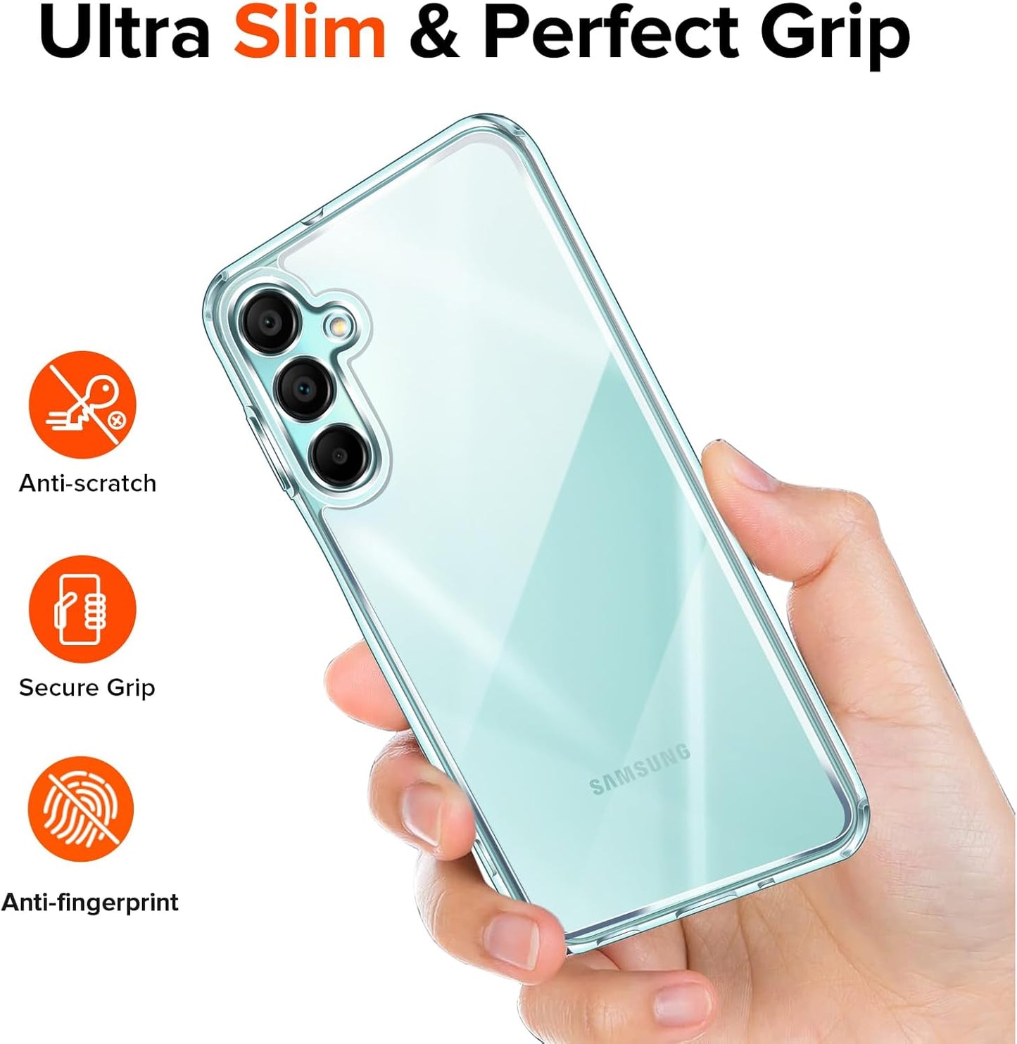 Samsung Galaxy A16 Clear Shockproof Case + 2 Screen Protectors