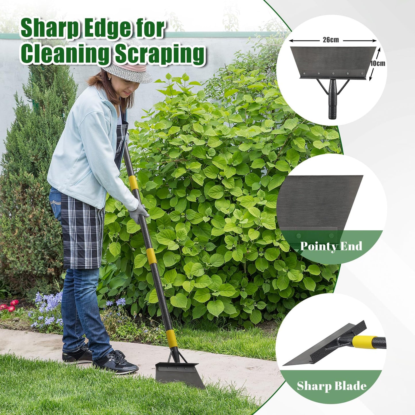 Heavy Duty 152 cm Multifunctional Garden Shovel – Lawn Edging • Weeding • Snow & Patio