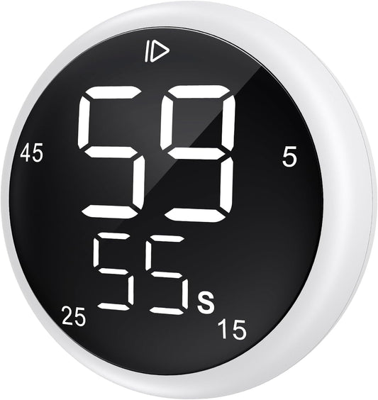 Furron King Smart Magnetic Digital Timer – 5/15/25/45 min, LED Display, Presets