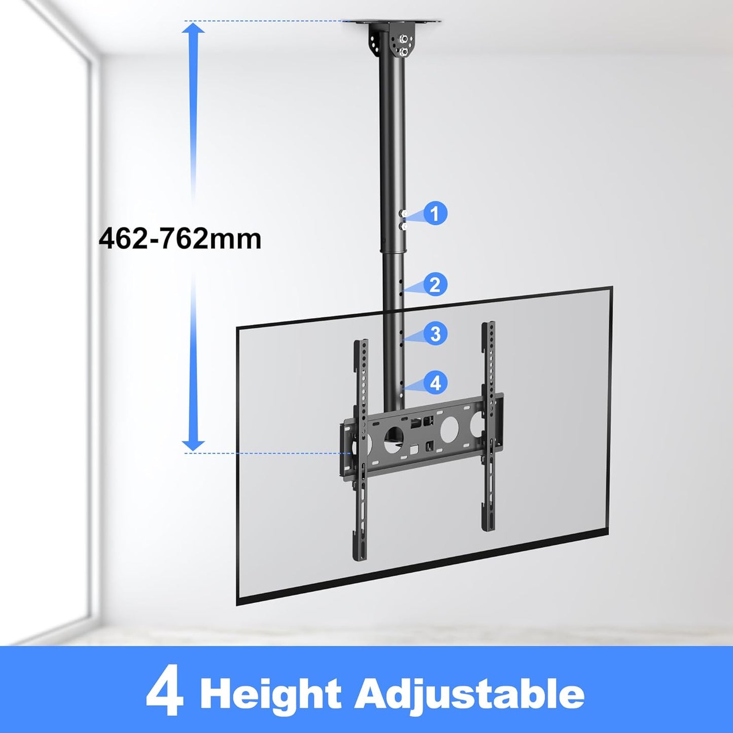 Ceiling TV Mount Full Motion Adjustable Bracket 26 65 Inch VESA