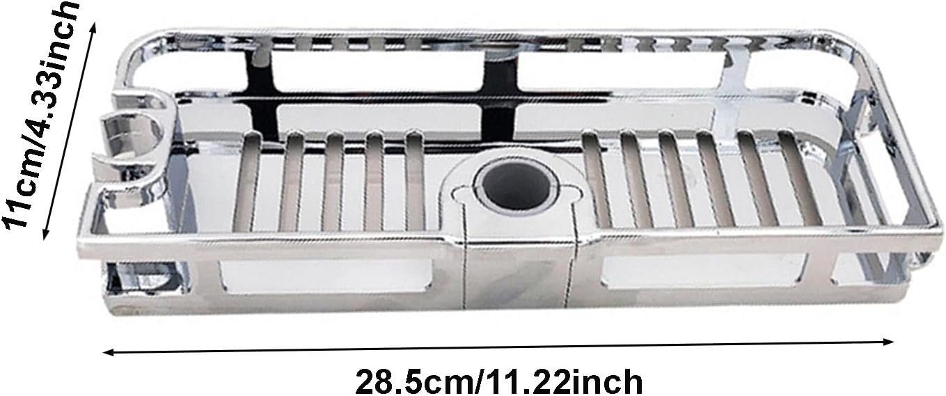 Ragyzity No Drill Hanging Shower Shelf Adjustable Bathroom Organiser