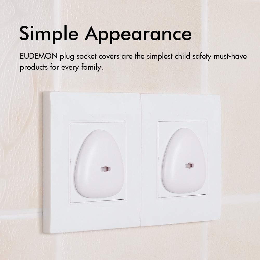 EUDEMON Baby Safety Socket Covers UK 18 Pack Three Hole Plug Protectors