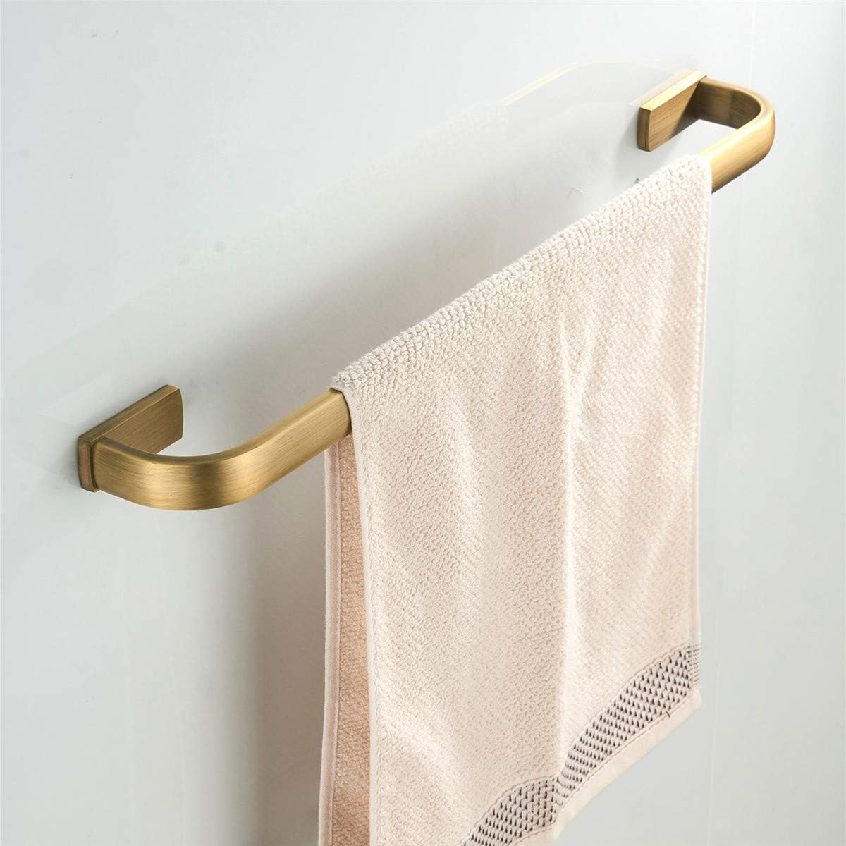 Premium Flybath Brushed Brass Towel Rail Bar 57cm Antique