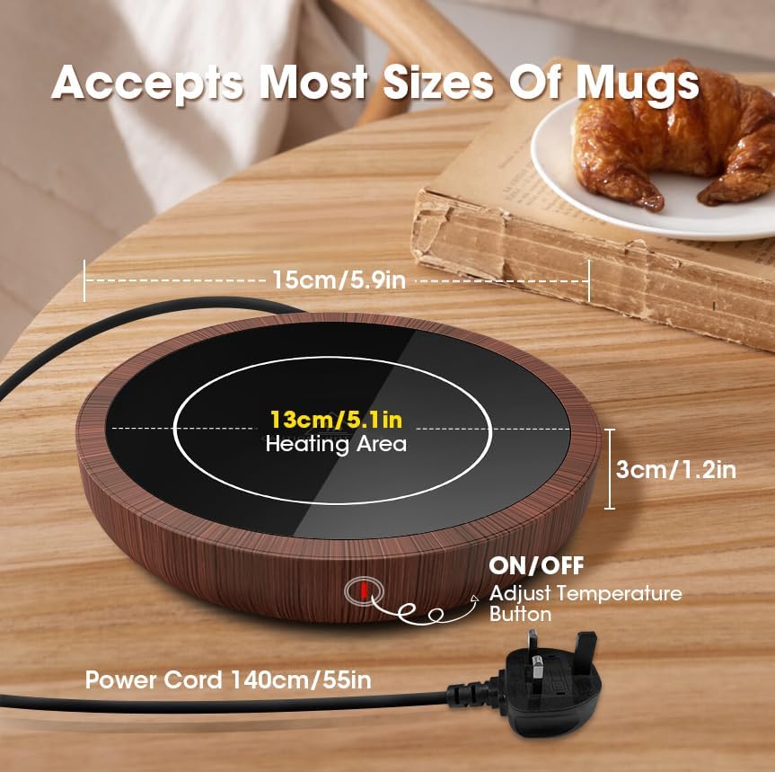 Electric Mug Warmer Coffee Cup Heater Desk Temperature Control USB MW401