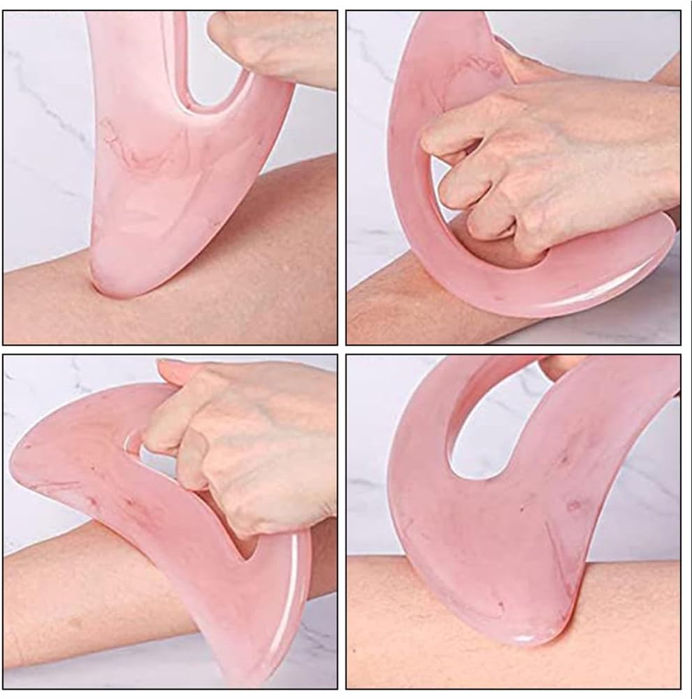 Large Pink Gua Sha Body Massage Tool Lymphatic Drainage Scraper