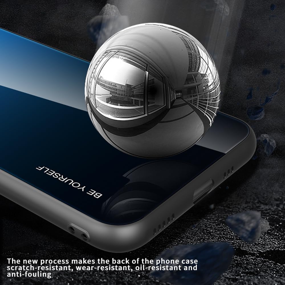 Realme 12 Pro Plus 5G Tempered Glass Protective Phone Case Blue Black
