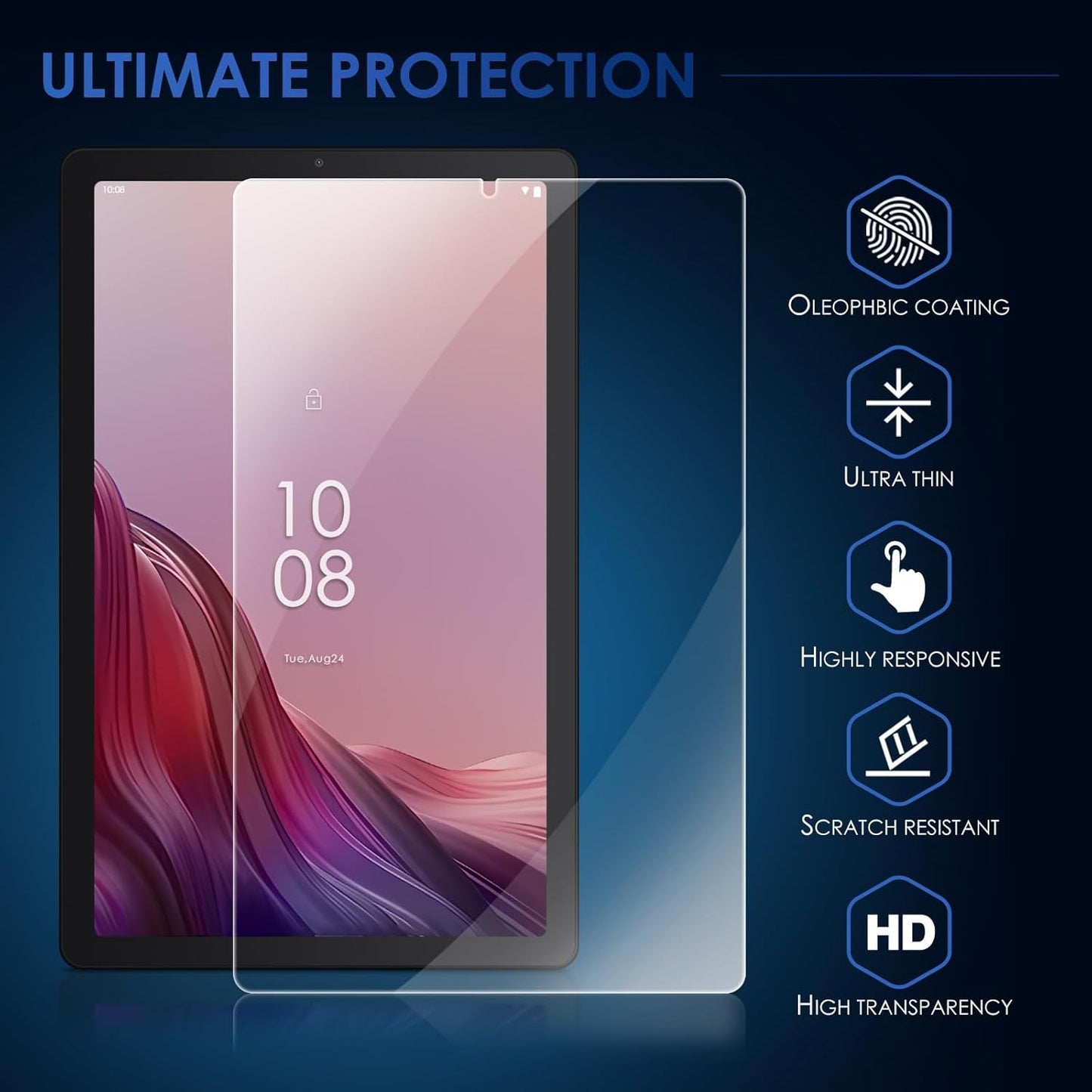 KATUMO 2-Pack Tempered Glass Screen Protector for Lenovo Tab M8