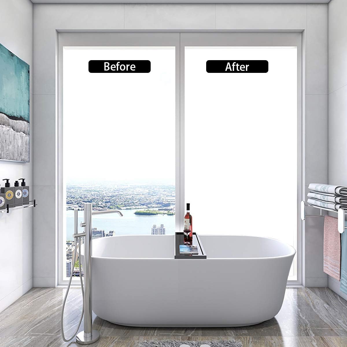 FILMGOO Blackout Window Film 90x400cm 100% Light Block Privacy