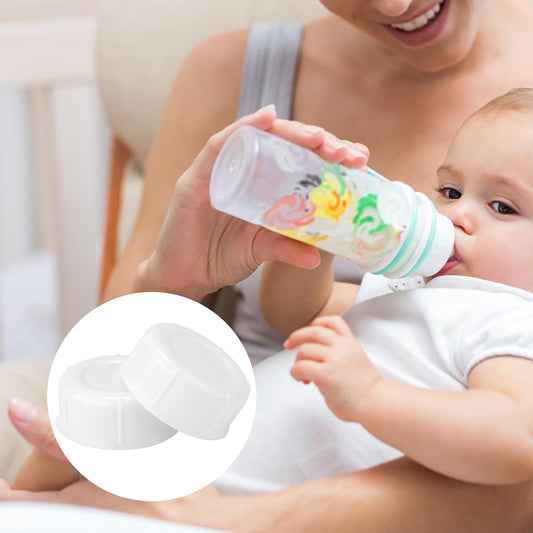 10 Narrow Baby Bottle Caps Storage Lids Replacement + Needles