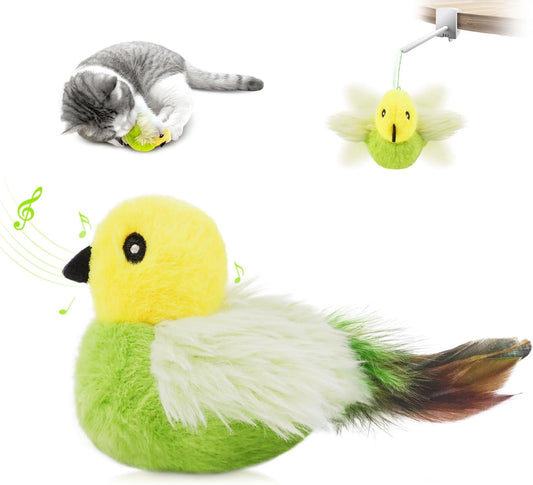 Migipaws Rechargeable Flapping Bird Cat Toy w/ Catnip – Interactive Indoor Kitten Fun