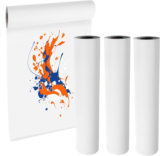 3 Rolls Easel Art Paper 43cm x 20m Kid's Drawing Craft White Bond Roll