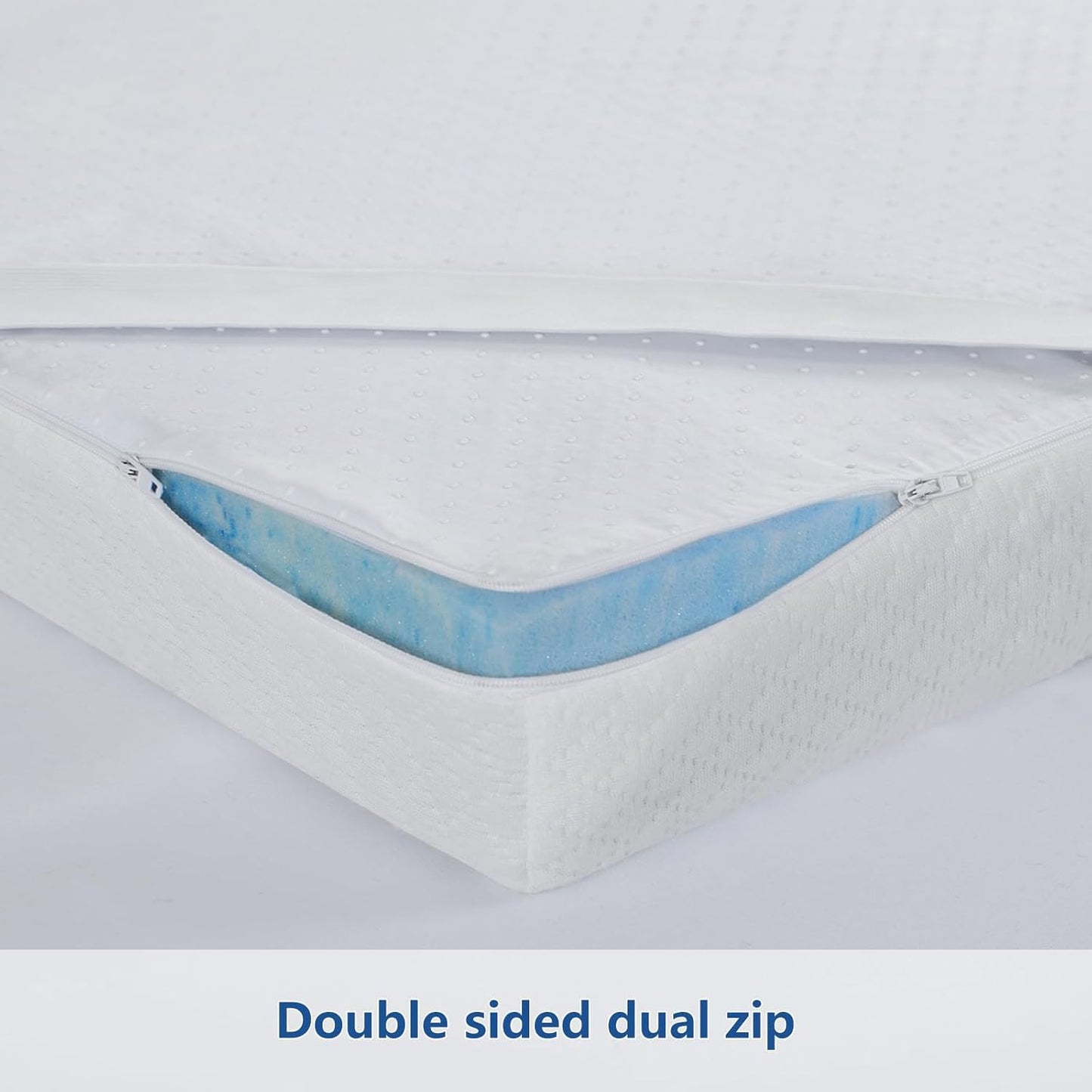 RUIKASI Memory Foam Mattress Topper Double 7cm Egg Crate Orthopedic Support