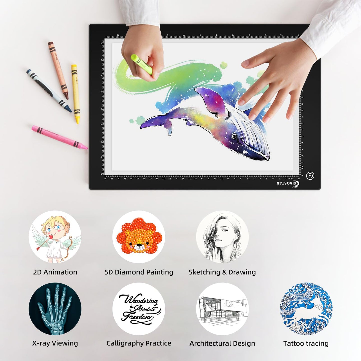 A4 LED Light Box Drawing Pad 3 Brightness Levels Tracing Board