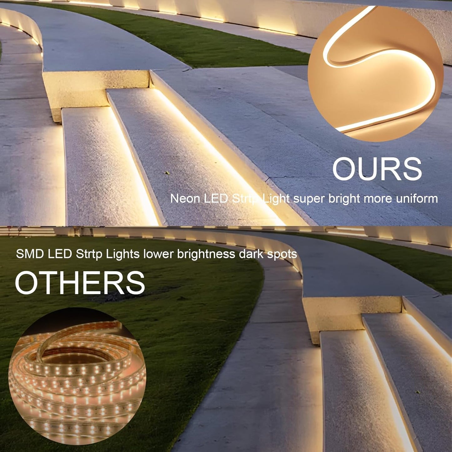 KSIBNW Outdoor Waterproof Flexible LED Strip Cuttable Rope B0B8BS1YLX