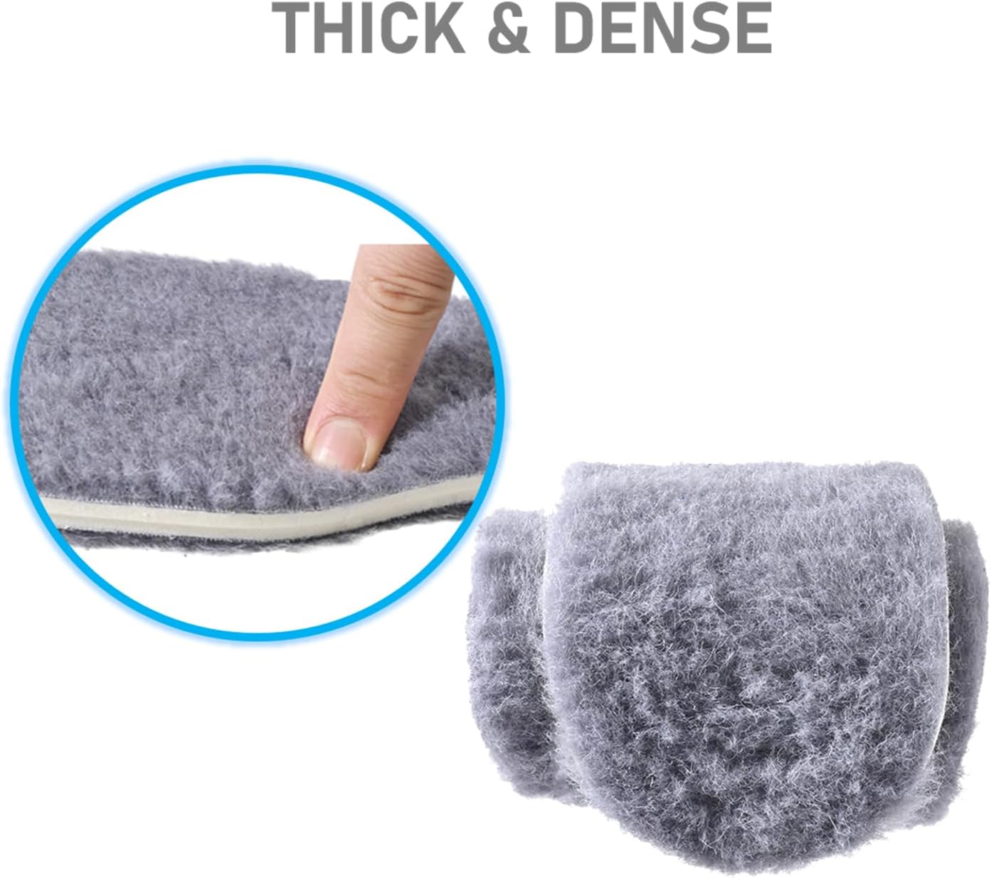 VivoFoot Premium Wool Insoles – 2 Pairs, Trimmable, Winter Warmers