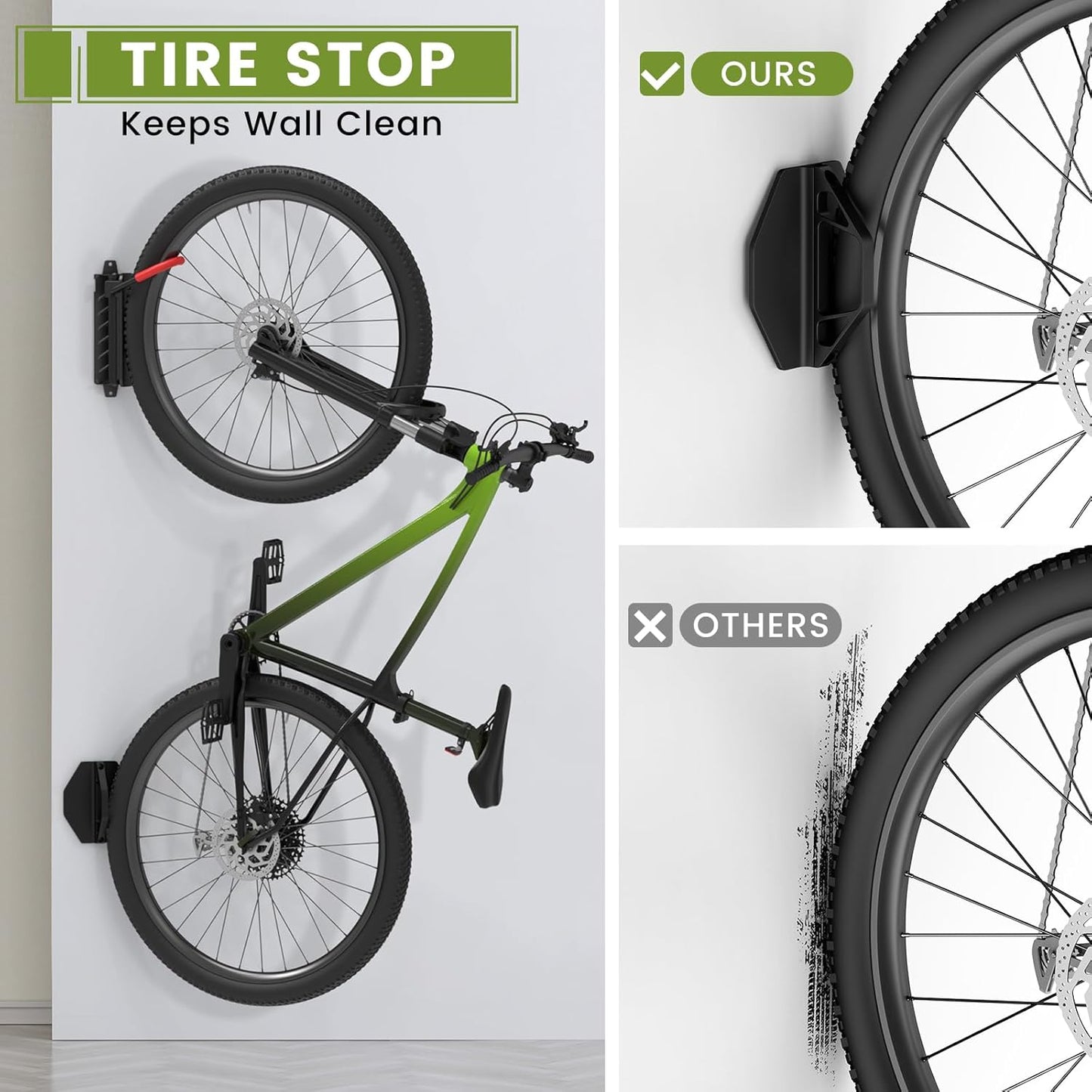 Housolution Vertical Bike Wall Hanger Storage Rack MTB Holder