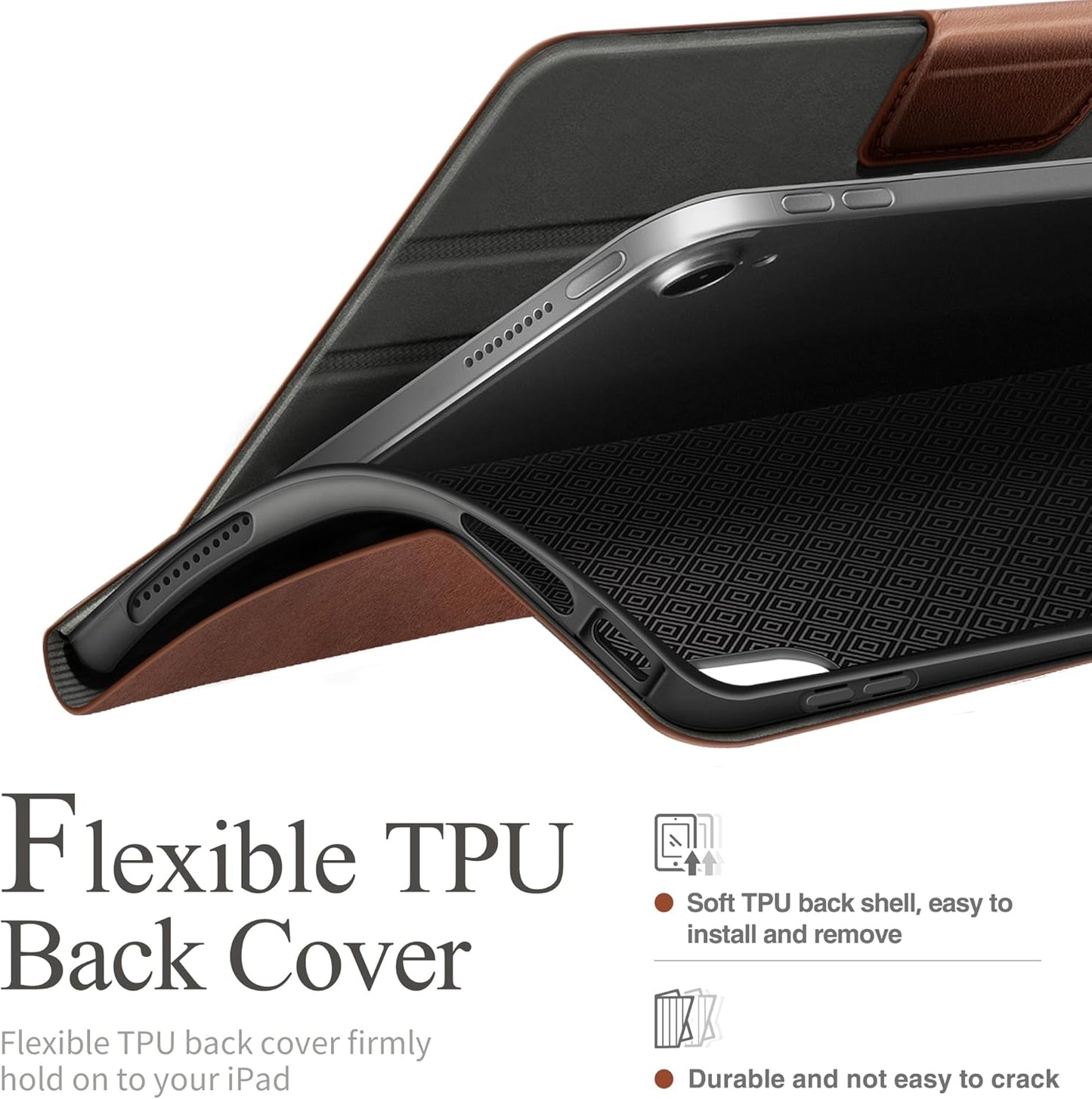 AUAUA iPad 10th/11th Gen Case Leather Stand Cover Pencil Holder