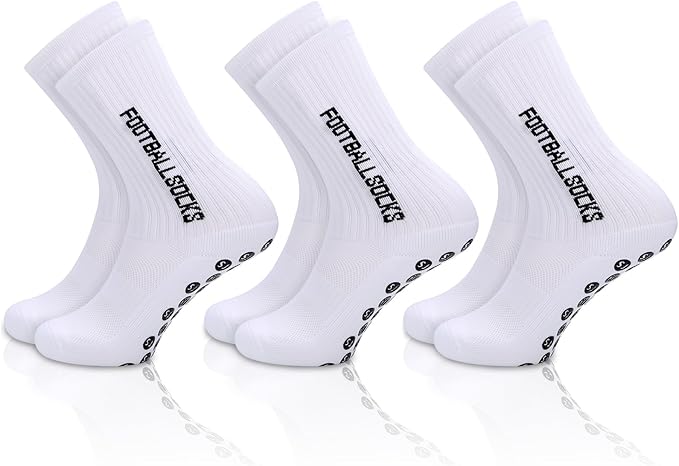 Football Grip Socks Non Slip Silicone Sports Socks Breathable 3 Pairs