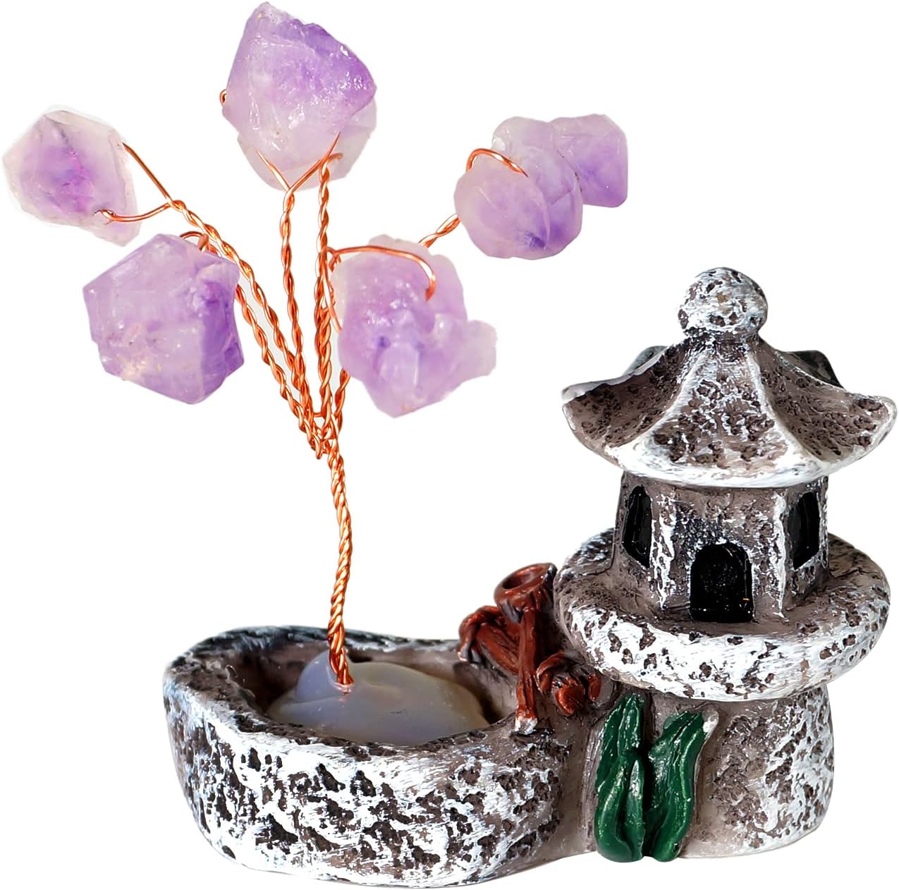 Healing Crystal Amethyst Tree of Life Bonsai Ornament Desk Decor