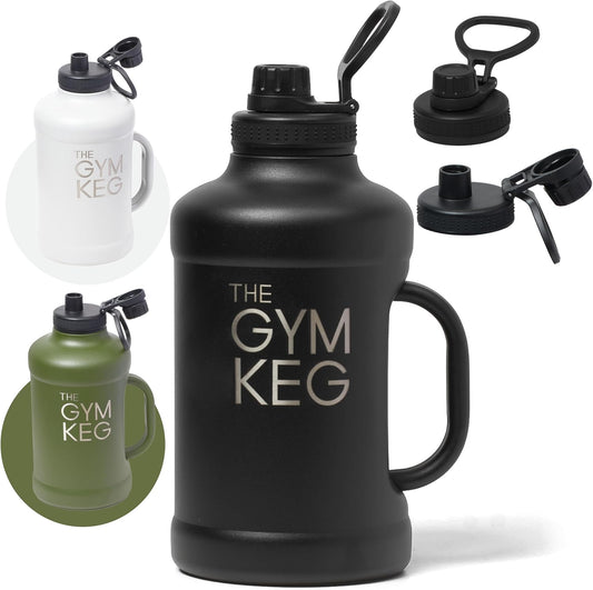 Gym Keg 2L Insulated Water Bottle – 24h Cold / 12h Hot – Wide Mouth, Leak‑Proof
