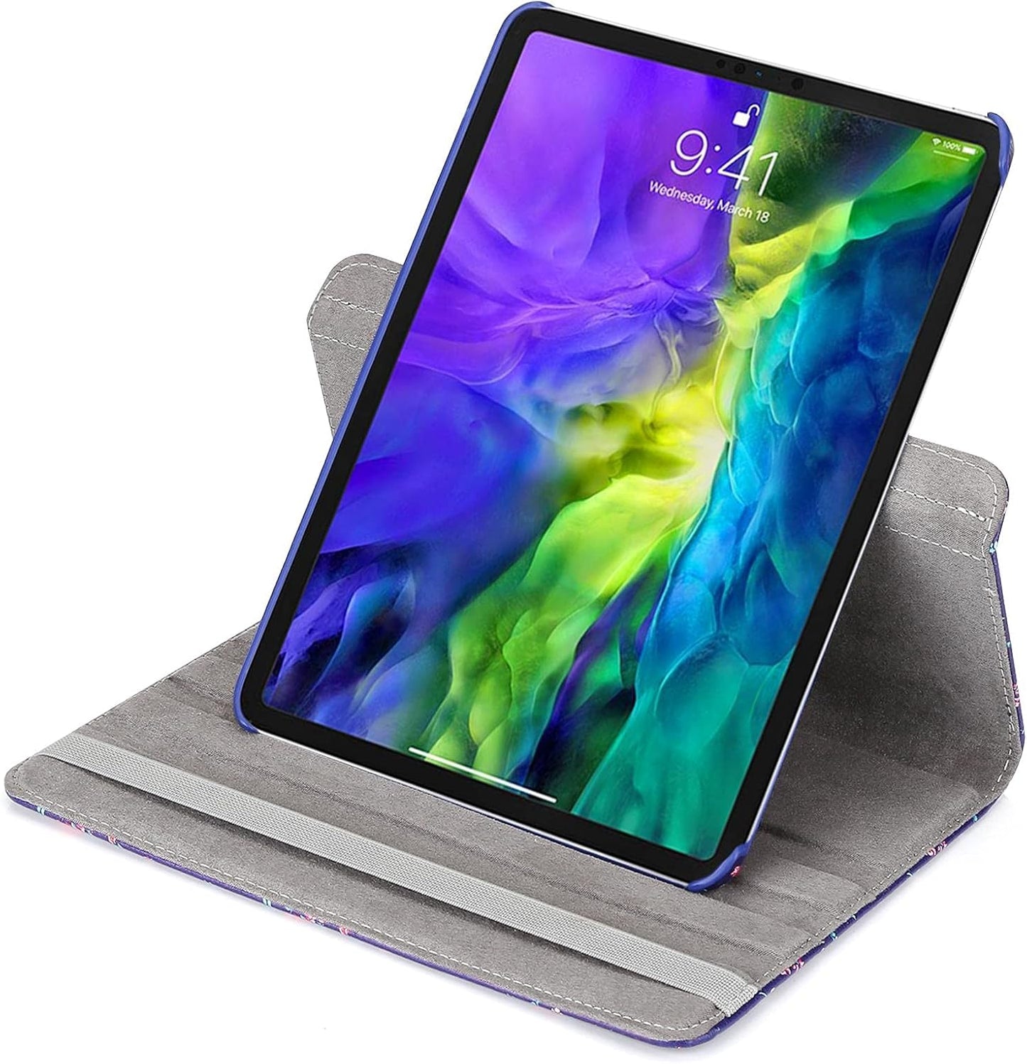 iPad Pro 11 / iPad Air 4 Floral PU Leather Folio Case Stand Cover B0897RYHPD