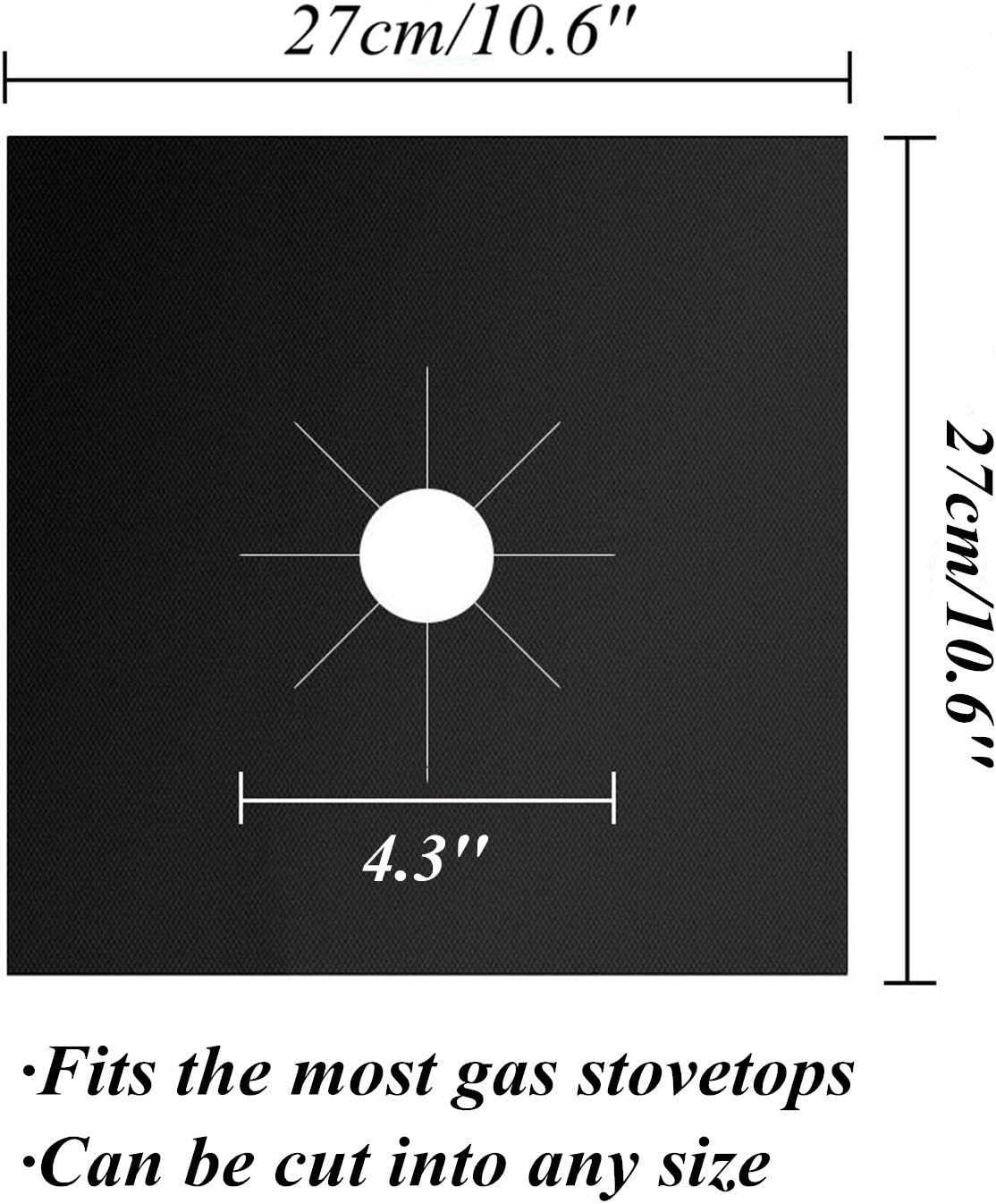 Gas Hob Protector Liners 8 Pack Reusable Stove Mats Non Stick