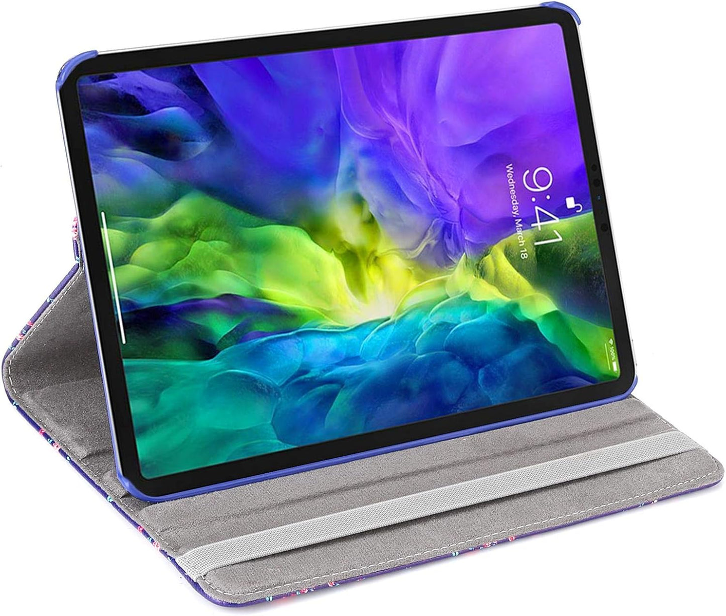 iPad Pro 11 / iPad Air 4 Floral PU Leather Folio Case Stand Cover B0897RYHPD