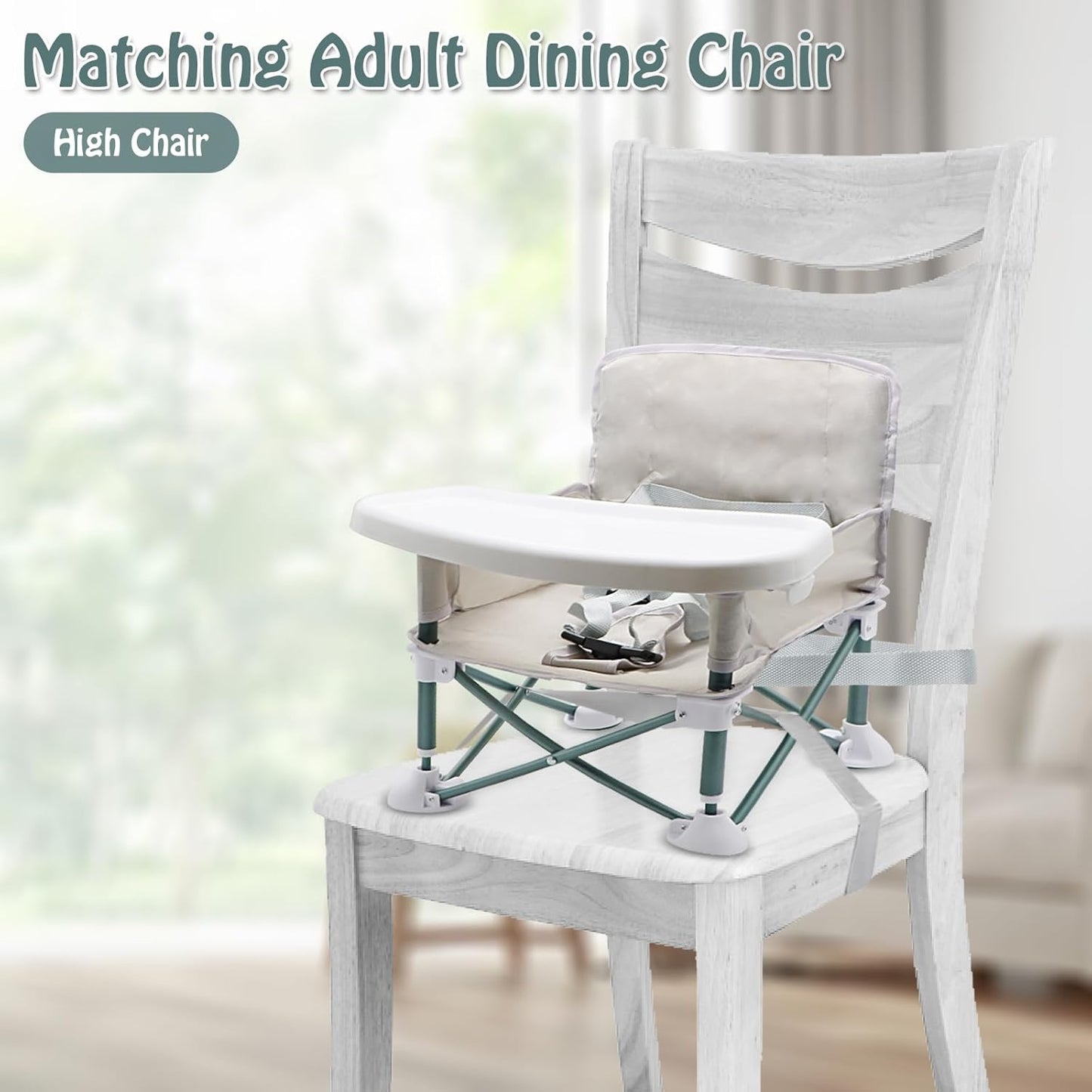 Portable Folding Baby Highchair with Tray Travel Booster Seat
