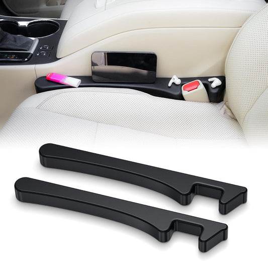 Givifive Car Seat Gap Filler 2‑Pack – Soft Foam (Dark Black)